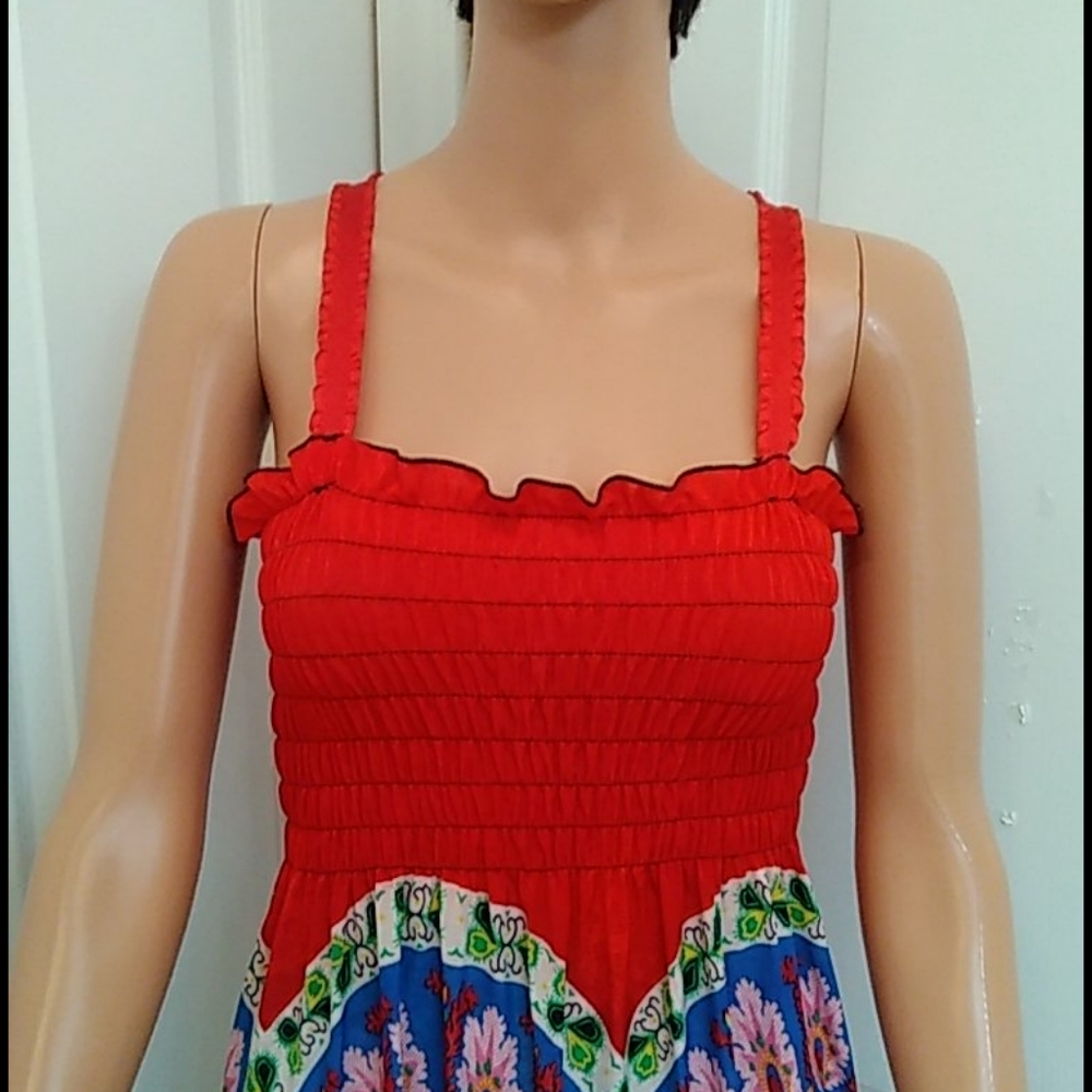 Colorful Sun Dress. Size M/L No Label - Picture 2 of 14